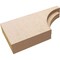 Ekena Millwork 2in. W x 6in. H x 12in. L Rivera Woodgrain TimberThane Rafter Tail, Primed Tan RFTUR02X06X12RIVRCPR - alternate 6